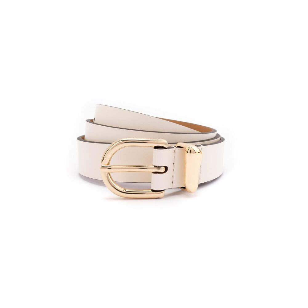 2412 Women's 1 Inch Belt With Molten Metal Keeper, Leather Accessory